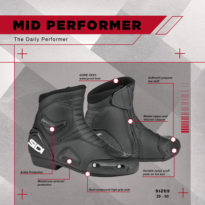SIDI Mid Performer Motorcycle Boots - Adventure Parts