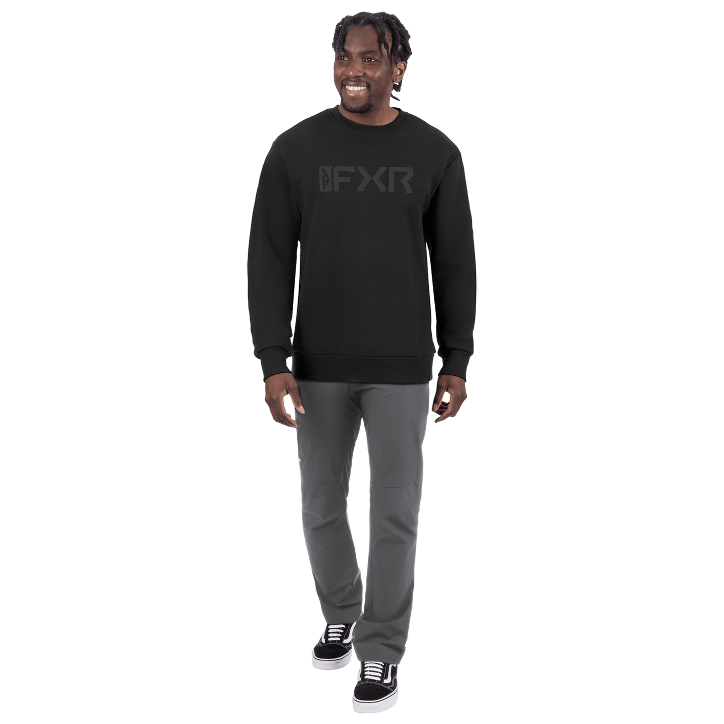 FXR Mitered Cotton Crewneck Sweatshirt