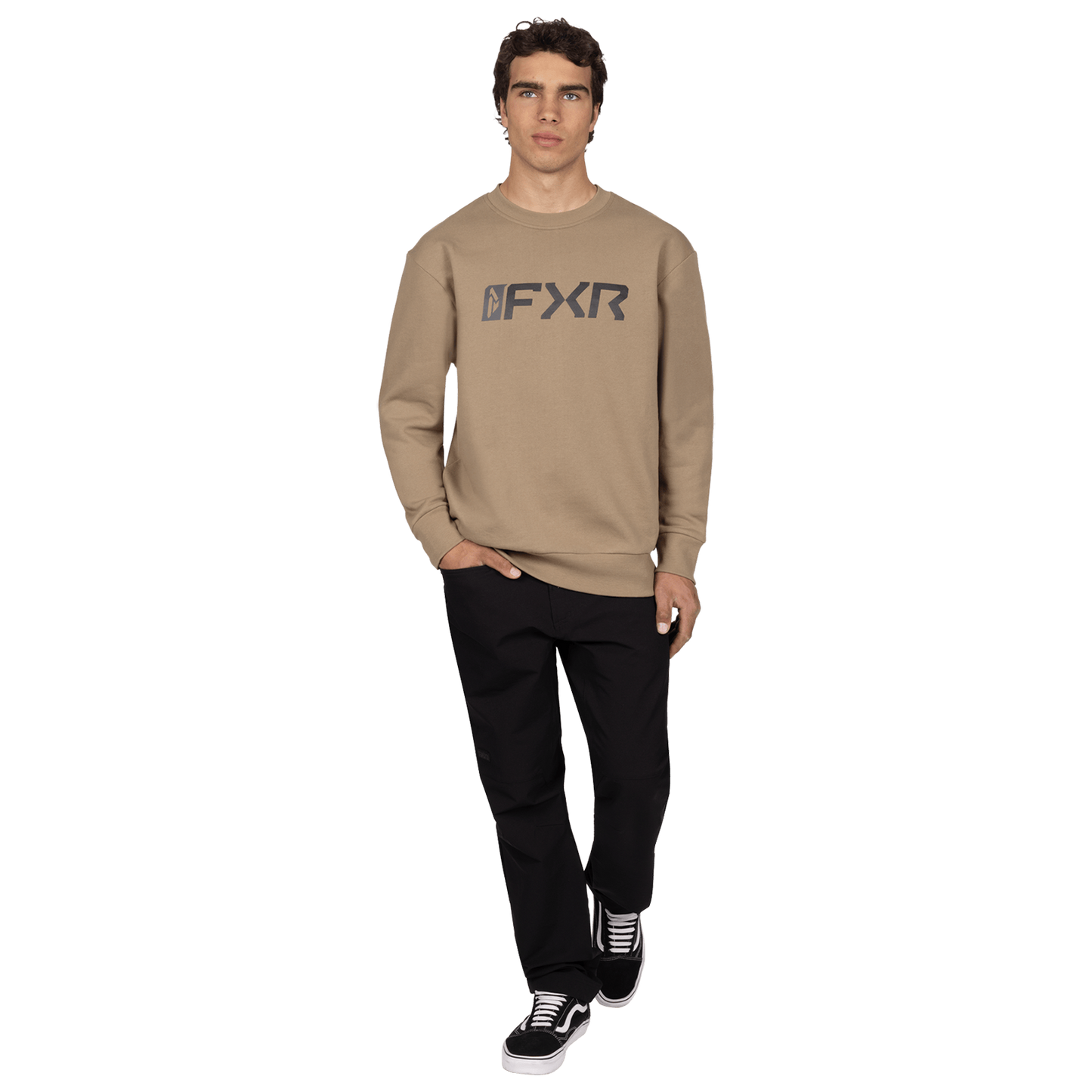 FXR Mitered Cotton Crewneck Sweatshirt