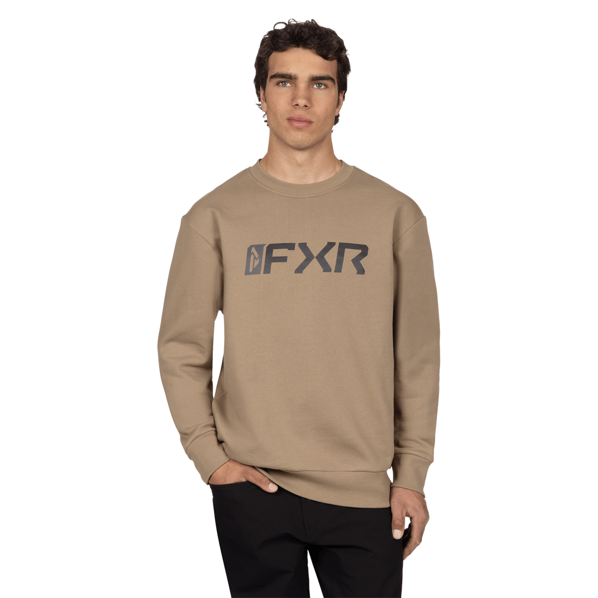 FXR Mitered Cotton Crewneck Sweatshirt