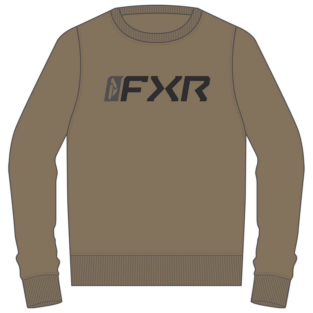 FXR Mitered Cotton Crewneck Sweatshirt