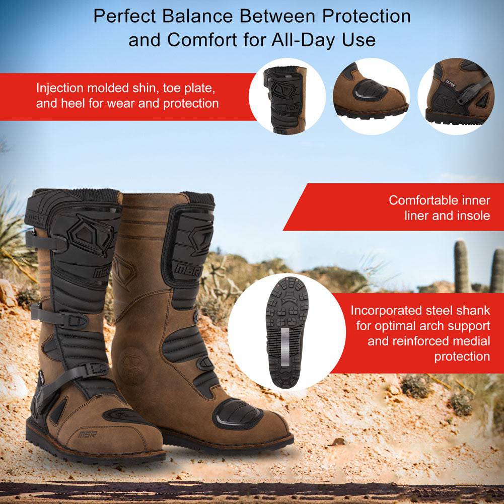 MSR Waterproof Adventure Motorcycle Boots