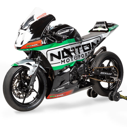 Hotbodies Racing Race Norton Motorsports GP Race Bodywork Kawasaki Ninja 400/500 2018-2024+ - Adventure Parts