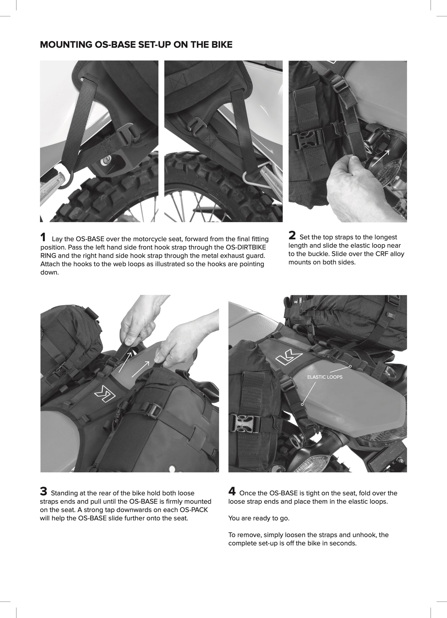 Kriega OS-Base Pannier Mounting Kit Honda CRF300L/CRF300 Rally