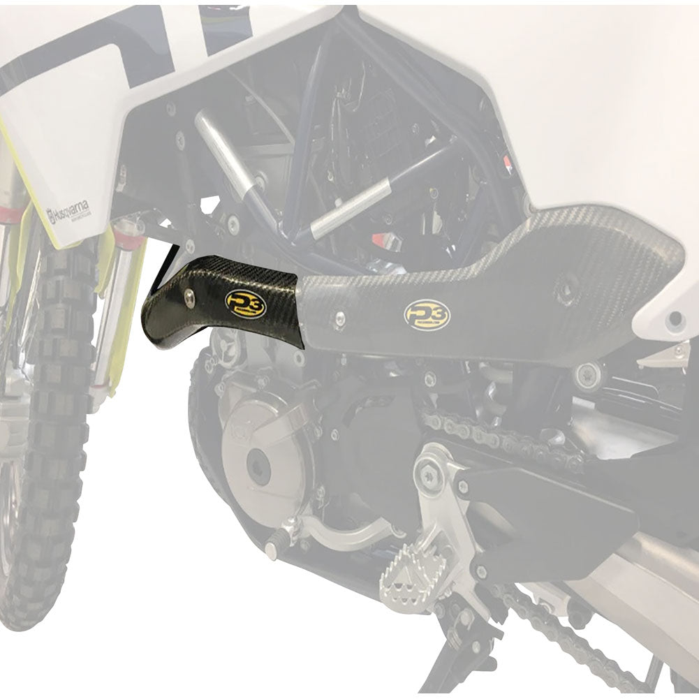 P3 Carbon Head Pipe Heat Shield Husqvarna 701 ENDURO 2016–2024