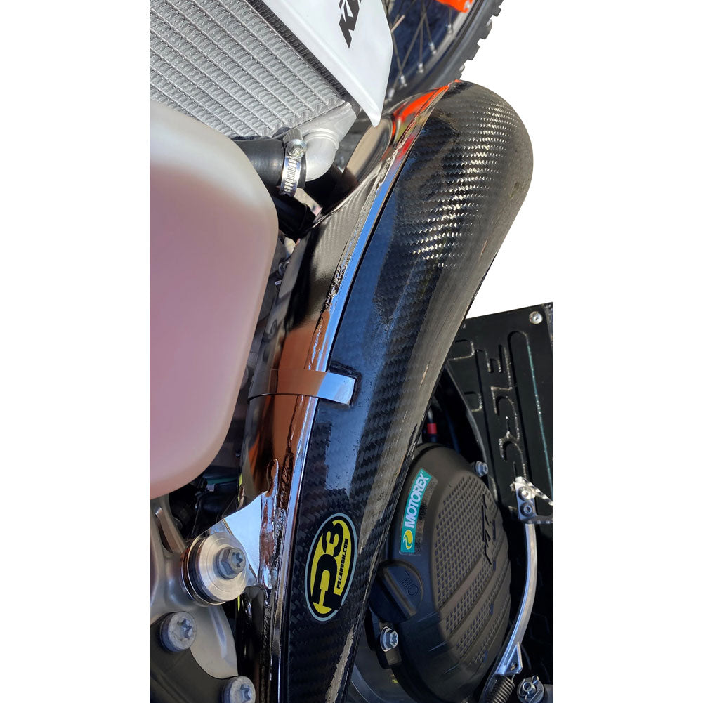 P3 Carbon MAXCoverage Pipe Guard GASGAS EC 250 (Fuel Injected) 2024–2026