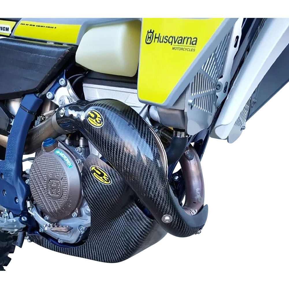 P3 Carbon MAXCoverage Head Pipe Heat Shield GASGAS MC 350F 2024–2025