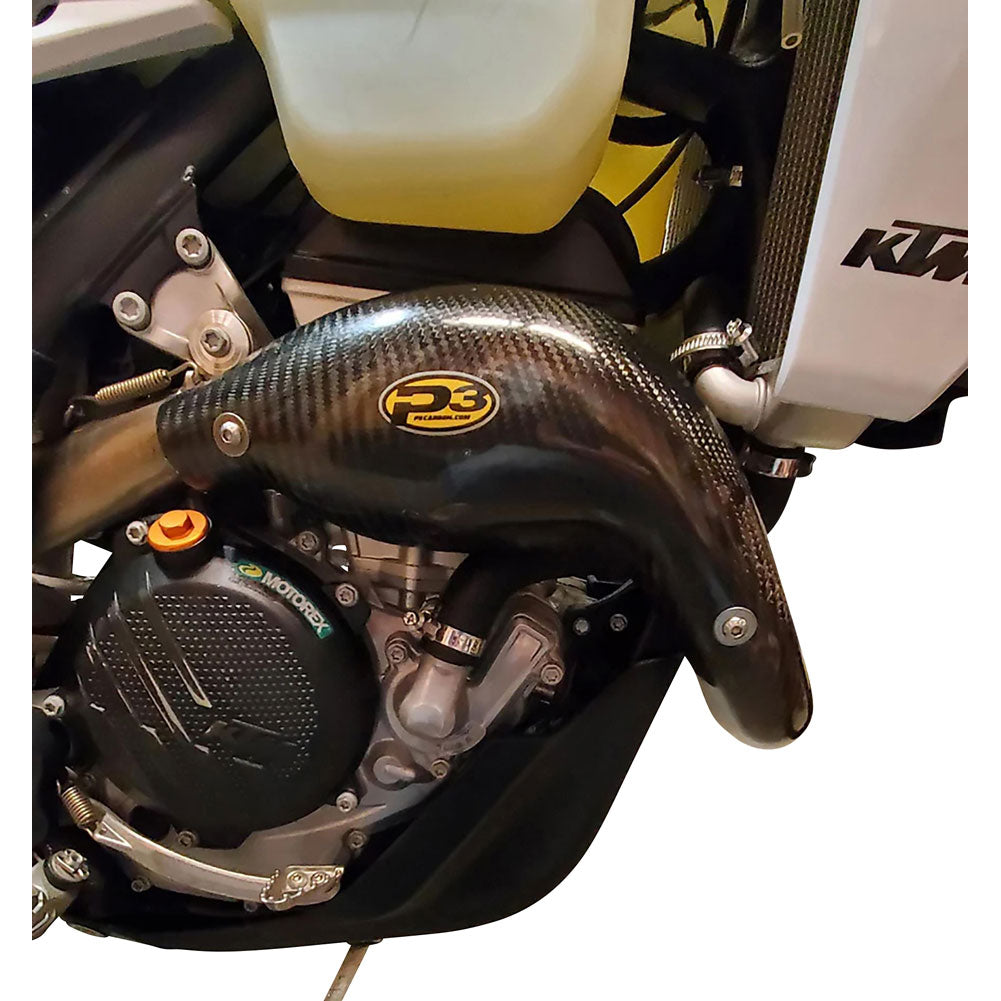 P3 Carbon Head Pipe Heat Shield KTM 450 SMR 2022-2027