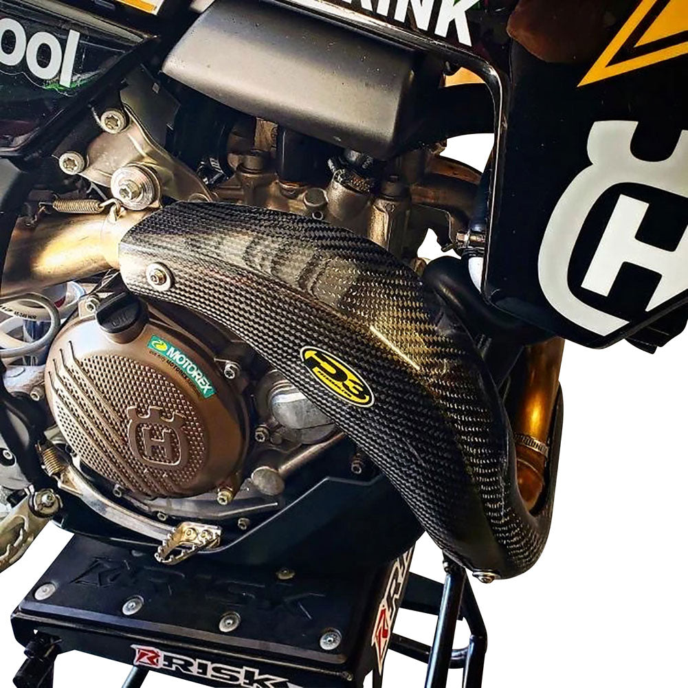 P3 Carbon MAXCoverage Head Pipe Heat Shield KTM 450 SMR 2022-2027