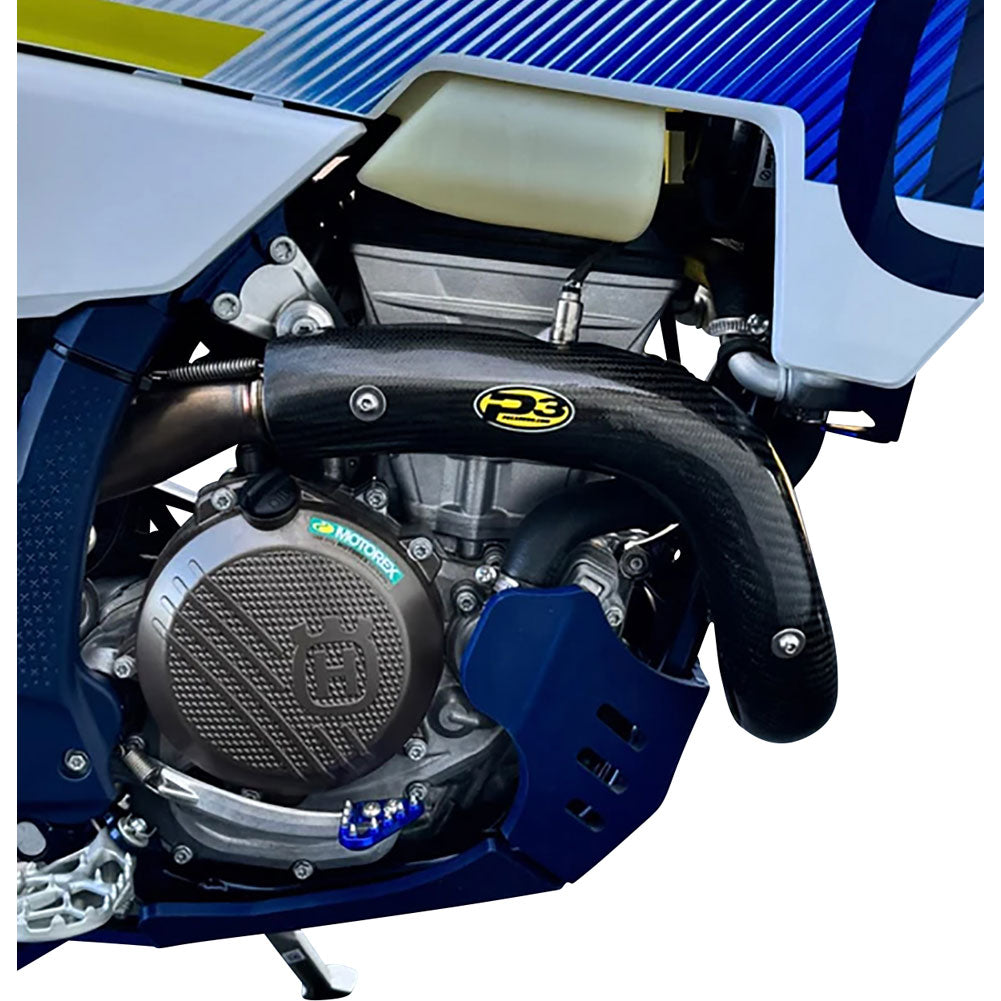 P3 Carbon MAXCoverage Head Pipe Heat Shield KTM 350 EXC-F 2024–2026