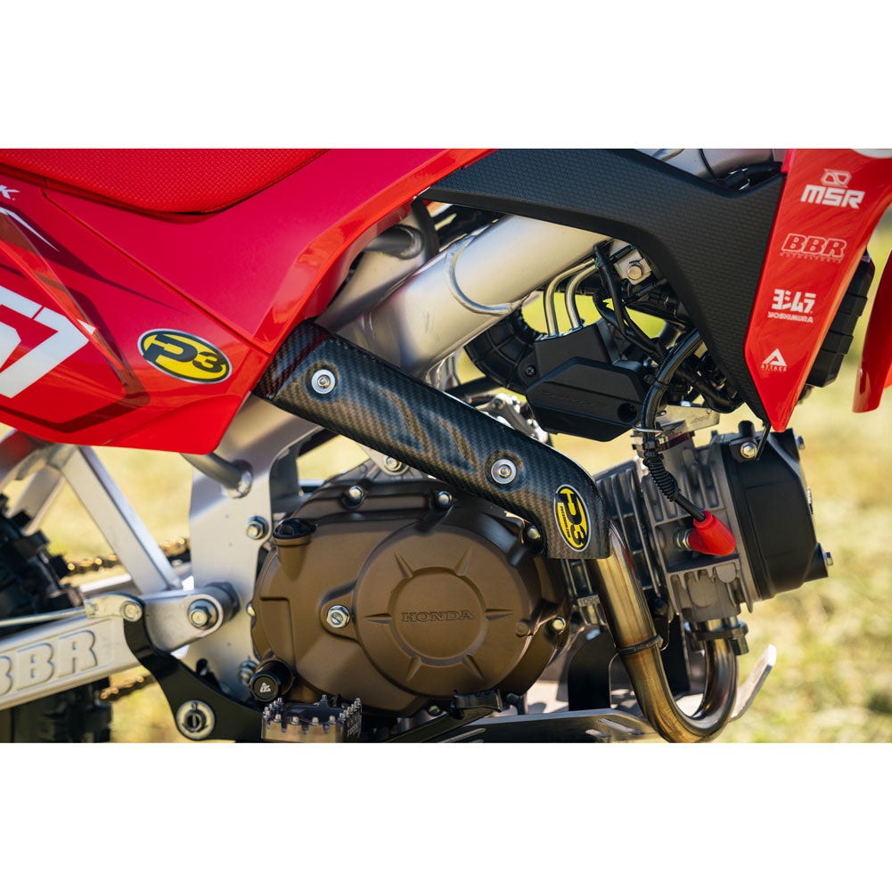 P3 Carbon Head Pipe Heat Shield Honda CRF110F 2019–2026