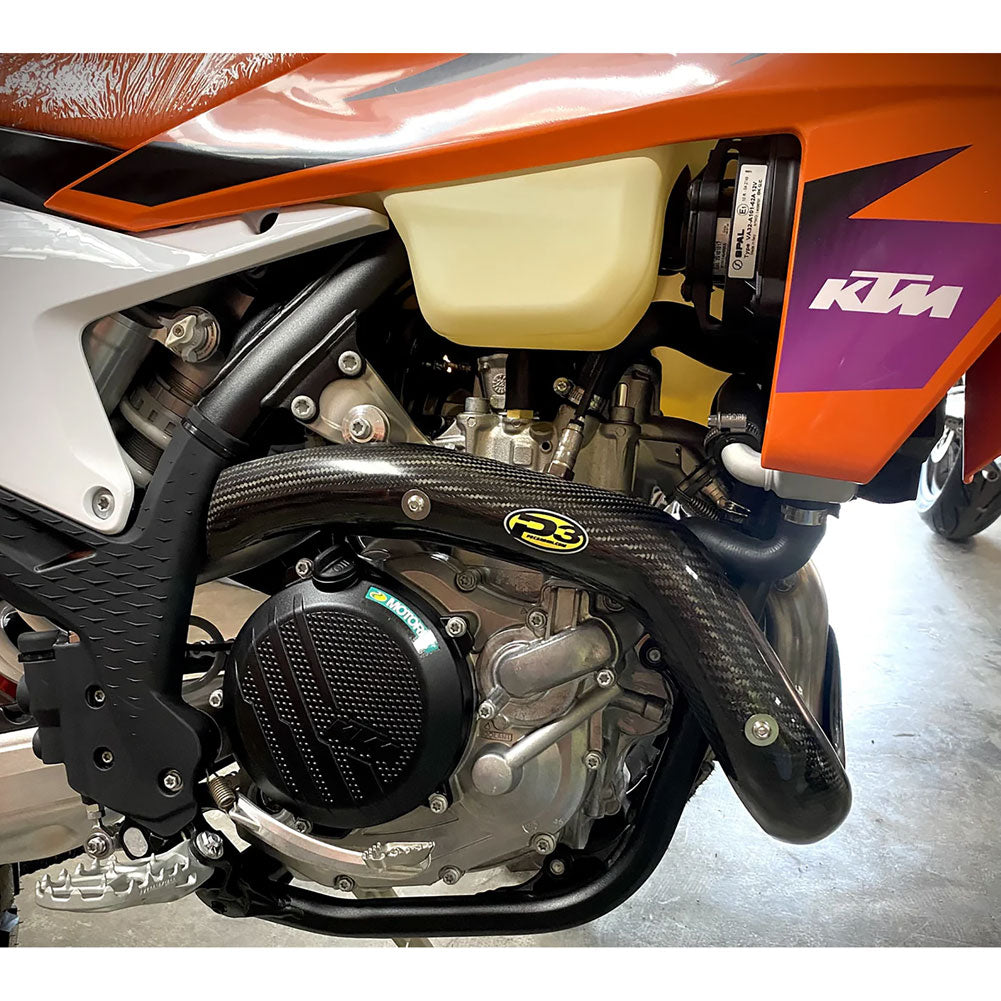P3 Carbon MAXCoverage Rhino Head Pipe Heat Shield GASGAS EC 450F 2024–2025