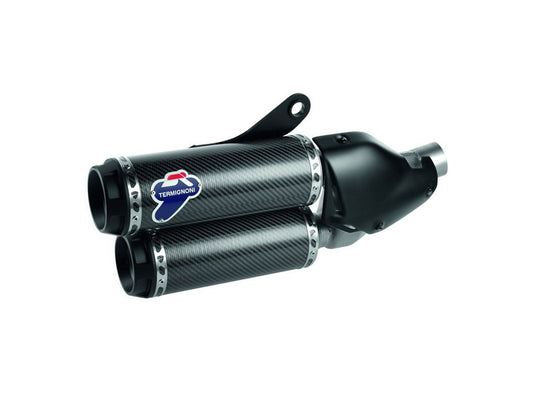 Termignoni Exhaust Pair Of Homologated Carbon Ducati Monster1200 2014-2016 - Adventure Parts