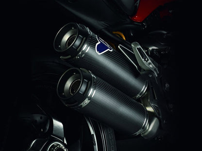 Termignoni Exhaust Pair Of Homologated Carbon Ducati Monster1200 2014-2016 - Adventure Parts