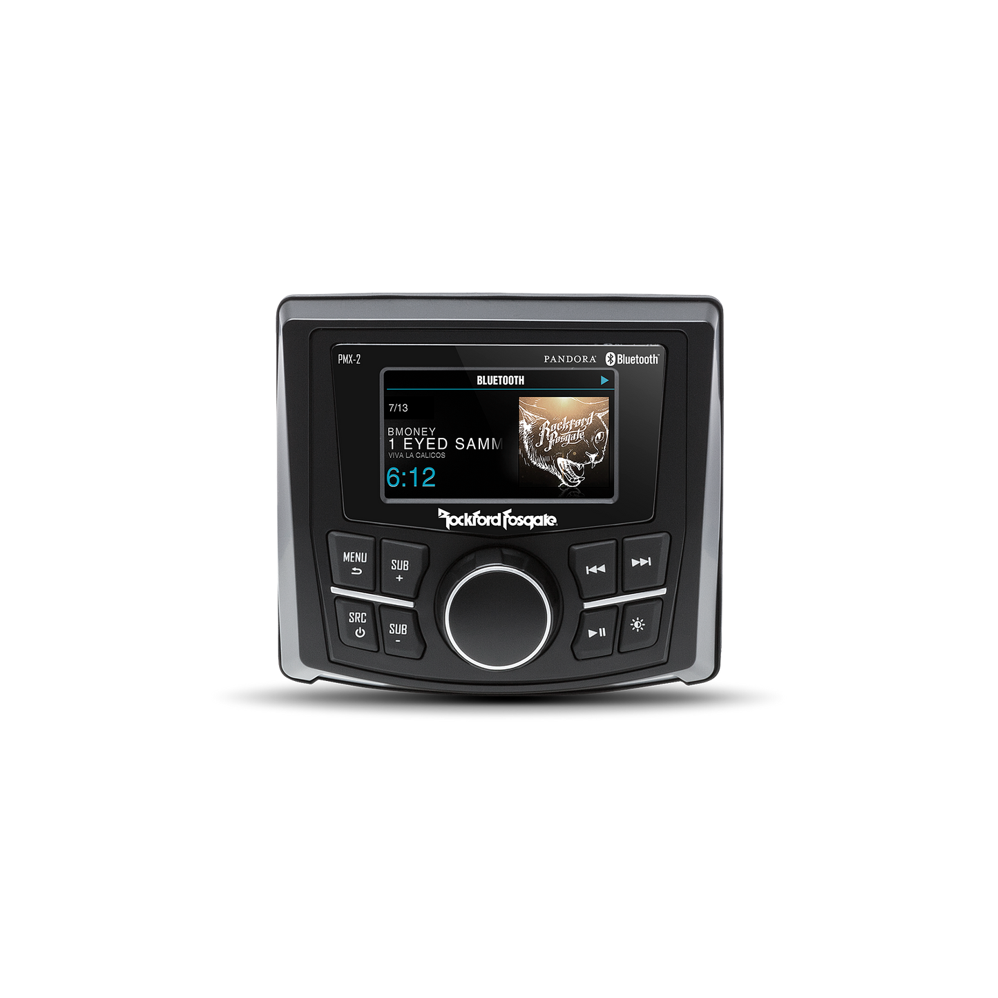 Rockford Fosgate Punch Marine Compact AM/FM/WB Digital Media Receiver 2.7" Display