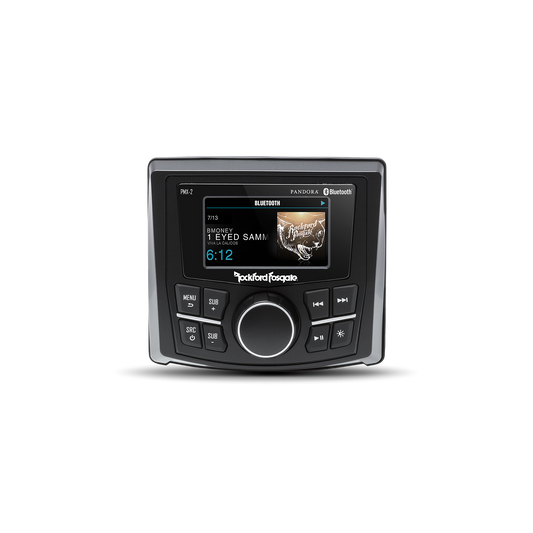 Rockford Fosgate Punch Marine Compact AM/FM/WB Digital Media Receiver 2.7" Display