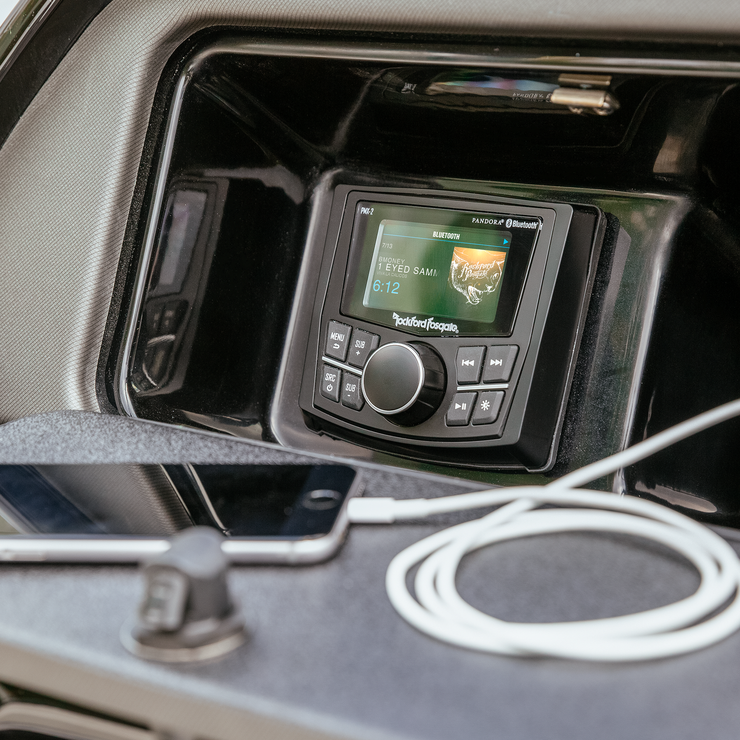 Rockford Fosgate Punch Marine Compact AM/FM/WB Digital Media Receiver 2.7" Display
