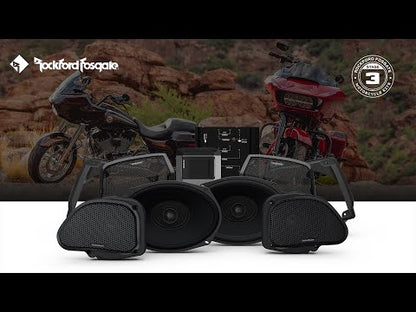Rockford Fosgate Stage Speaker & Amp Kit Harley-Davidson Road Glide (Gen-3) 1998-2013