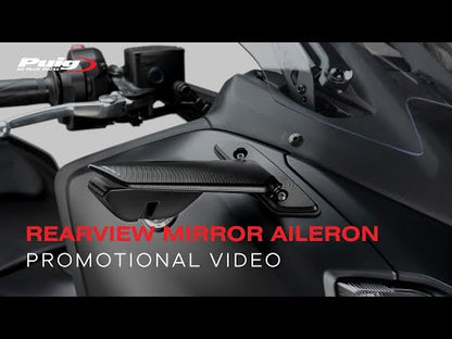 Puig Rearview Black Mirror Aileron Set Kawasaki Ninja ZX-6R 2024-2026