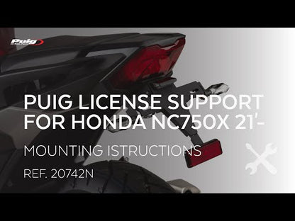 Puig License Plate Holders Honda NC750X 2021-2026