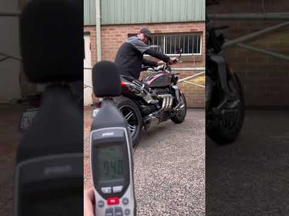 Vandemon Titanium Bimodal Stealth Titanium Slip-On Mufflers Triumph Rocket 3R & GT 2500 2019-2026