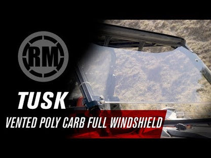 Tusk Vented Hard Coated Poly Carb Front Windshield Polaris RZR 900 Trail 2014–2020
