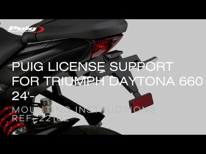 Puig License Plate Holders TRIUMPH DAYTONA 660 2024-2025
