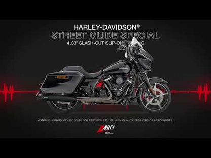 ZARD Exhaust Slip-Ons 4.33 Inches Slash-Cut Harley Davidson Street Glide Special 2006-2016