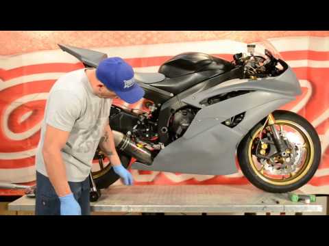 Hotbodies Racing Race Bodywork Primer Gray Kawasaki ZX6R 2007-2008