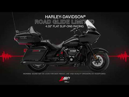 ZARD Exhaust Slip-Ons Flat 4.33 Inch Harley Davidson Road King Special 2006-2016