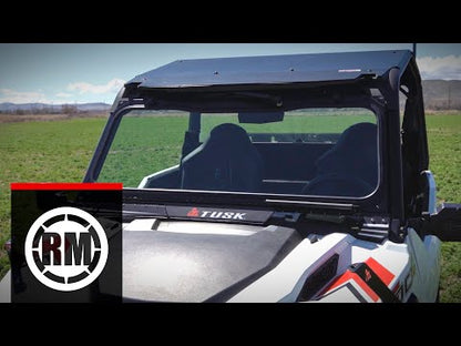 Tusk UTV Folding Glass Windshield with Windshield Wiper Polaris GENERAL 1000 Deluxe EPS 2016-2025