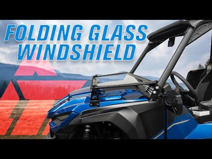 Tusk UTV Folding Glass Windshield with Windshield Wiper Yamaha Wolverine RMAX2 1000 2021-2025