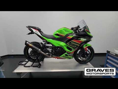Graves Motorsports Cat Back Slip-on Exhaust Carbon Kawasaki Ninja EX400/Z400/ Ninja 500/Z500 2018-2024+