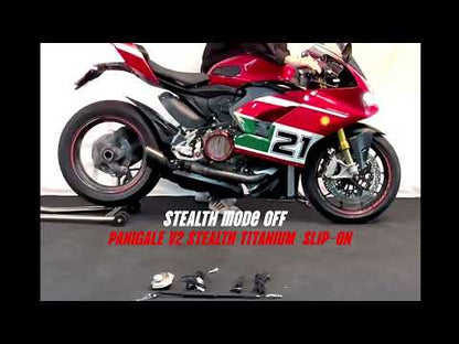Vandemon Titanium Stealth Slip-On Bimodal Muffler Ducati V2 Panigale & Streetfighter 2020-2024