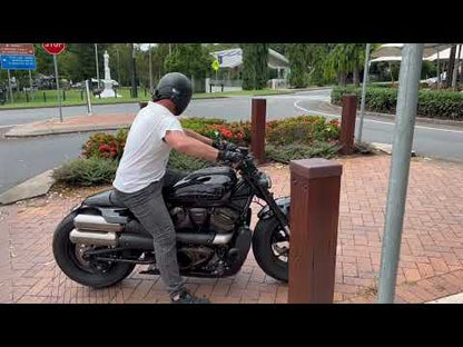 Vandemon Bimodal Stealth Titanium Slip-On Mufflers Harley Davidson Sportster S 1250cc 2021-2023
