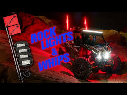 Tusk UTV LED Rock Light Kit and Lighted Whips