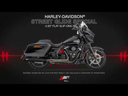 ZARD Exhaust Slip-Ons Flat 4.33 Inch Harley Davidson Street Glide Special 2006-2016