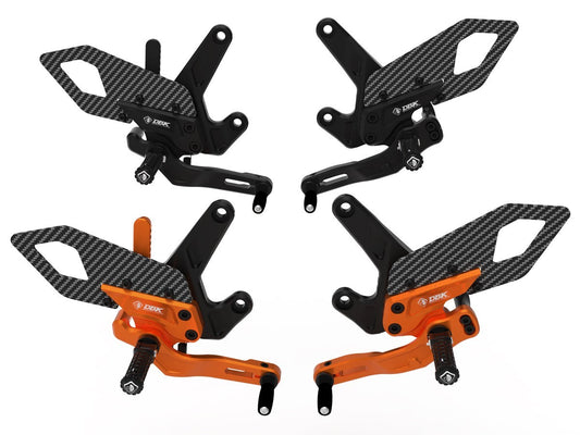 DBK Rearsets Adjustable Pilot Kit KTM 990 Duke 2024-2025