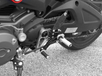 DBK Rearset Pilot Ajustable Ducati Monster 2003-2008 - Adventure Parts