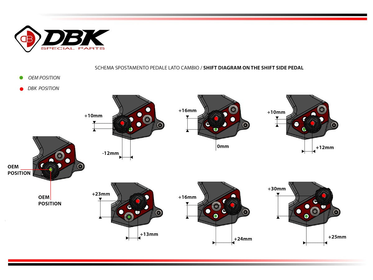 DBK Adjustable Rearsets Ducati Panigale V2/S 2025