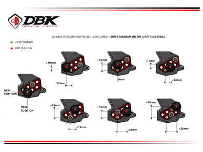 DBK Adjustable Rearsets Ducati Panigale V2/S 2025