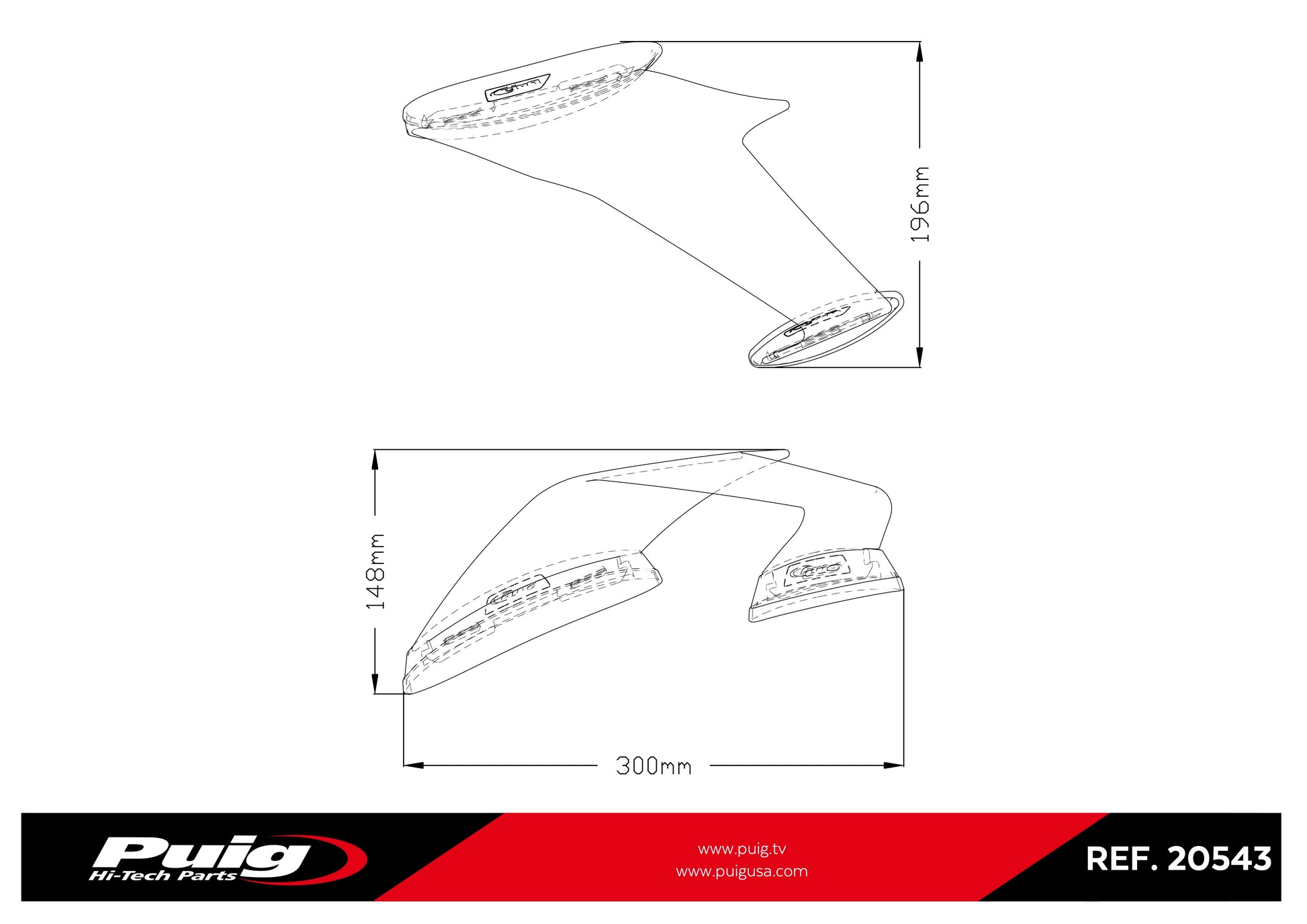 PUIG Race Side Spoilers Kawasaki ZX-10R 2021-2025 - Adventure Parts