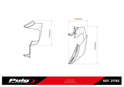 PUIG Race Side Spoilers Kawasaki ZX-10R 2021-2025 - Adventure Parts