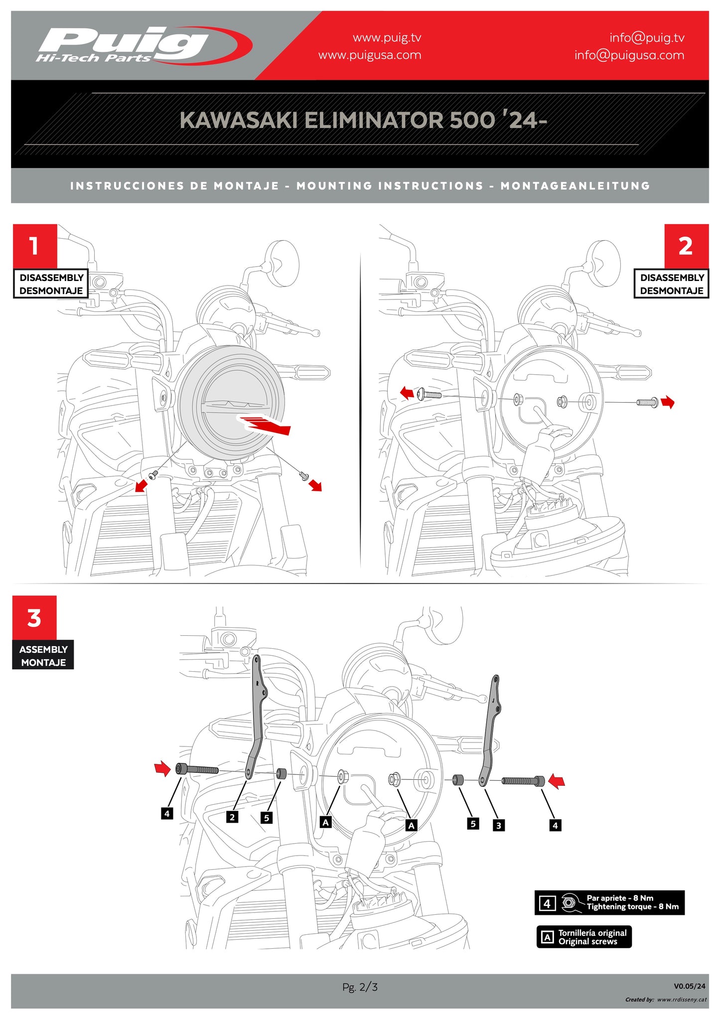Puig Anarchy Semifairing Kawasaki Eliminator 500 2024-2025