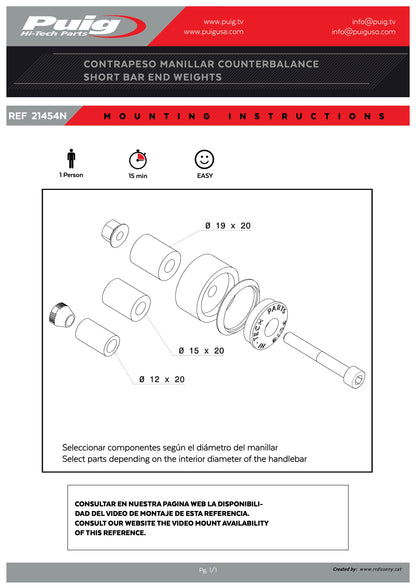 Puig Bar Ends Balance Universal