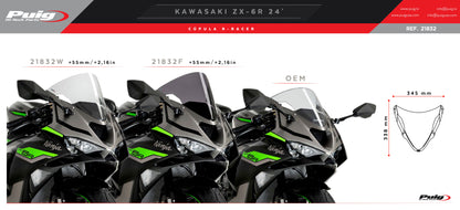 Puig R-Racer Windscreen Kawasaki Ninja ZX-6R 2024-2025