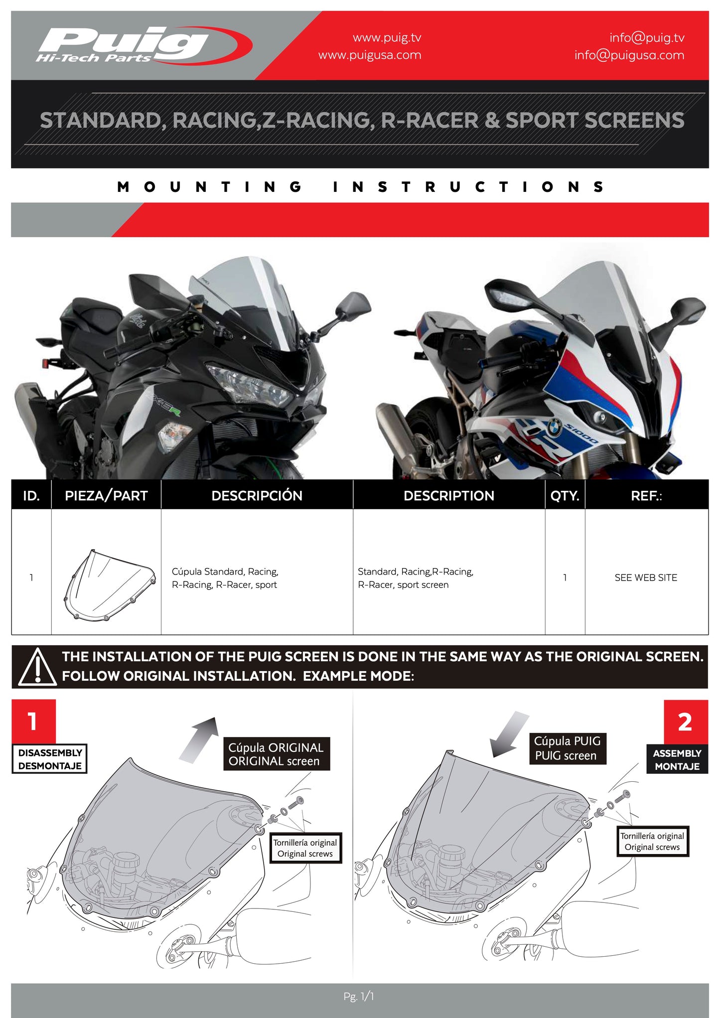 Puig R-Racer Windscreen Kawasaki Ninja ZX-6R 2024-2025