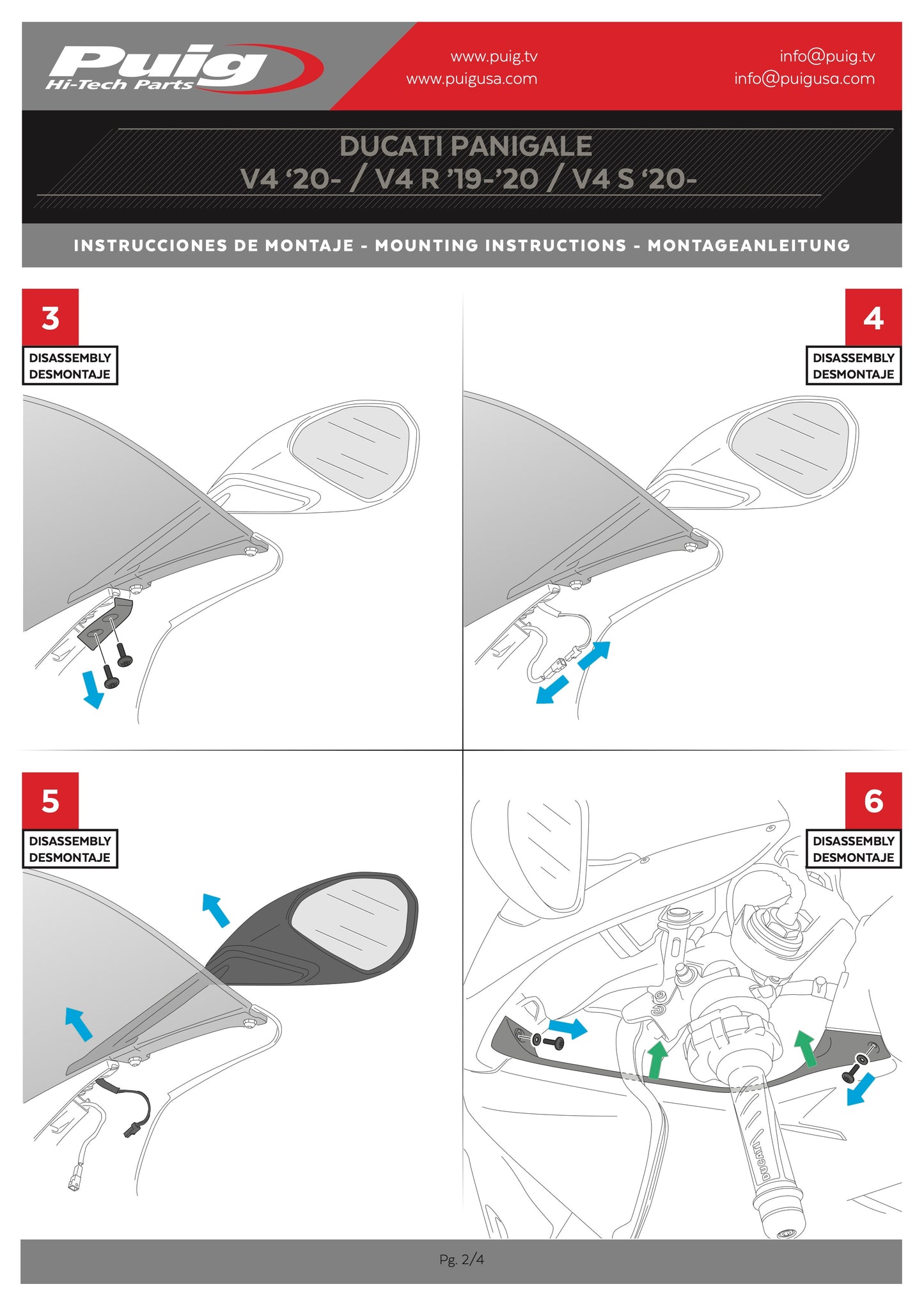 Puig R-Racer Windscreen Ducati Panigale V4 2021-2024