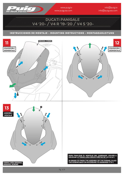 Puig R-Racer Windscreen Ducati Panigale V4 2021-2024