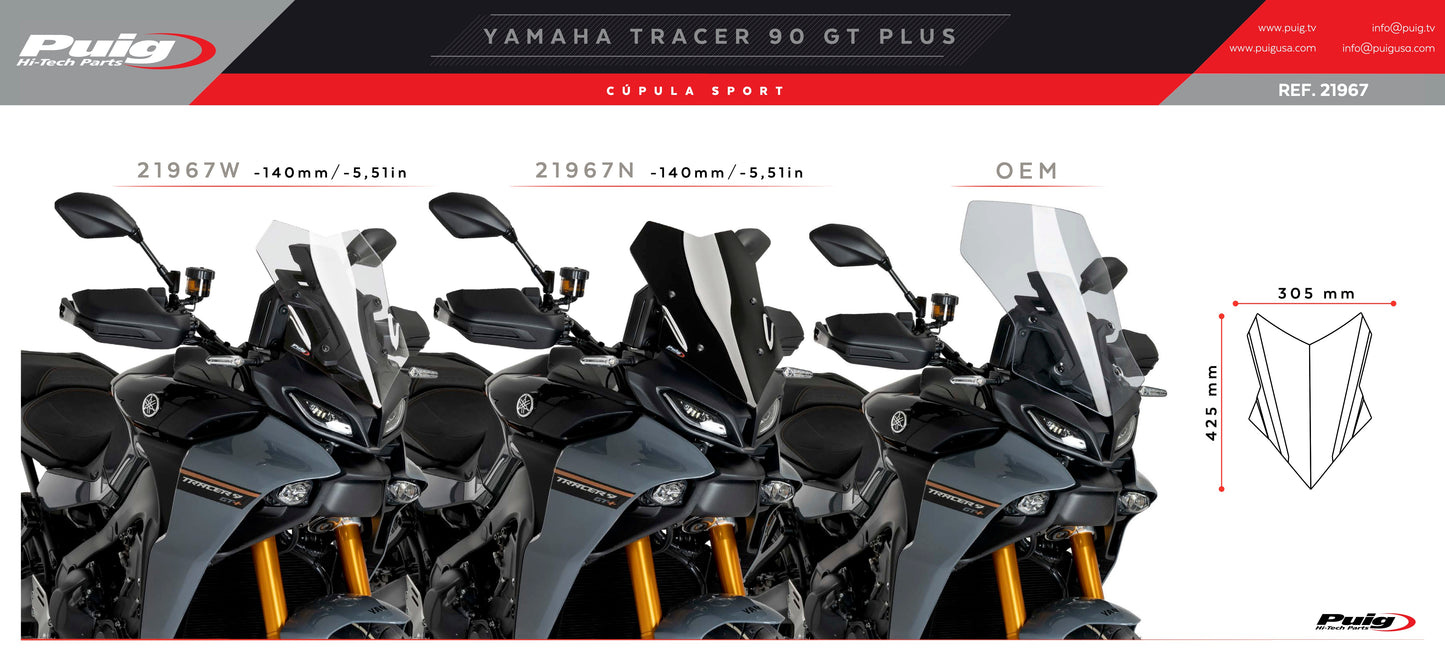 Puig Sport Windscreen Yamaha Tracer 9 2018-2024